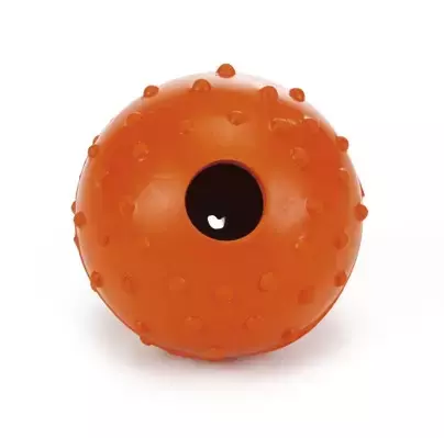 Beeztees massief rubberbal 5 cm oranje - afbeelding 2