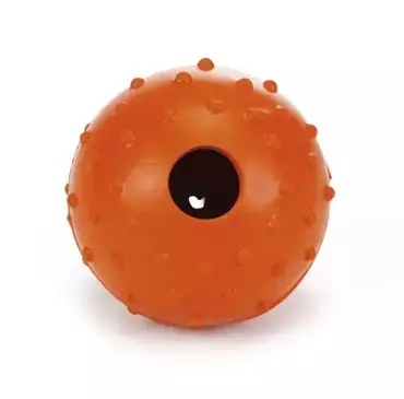 Beeztees massief rubberbal 5 cm oranje - afbeelding 2