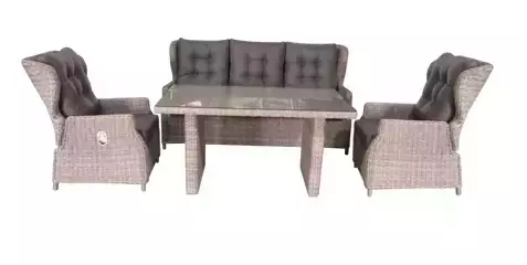 Sacha Loungeset met tafel en stoelen