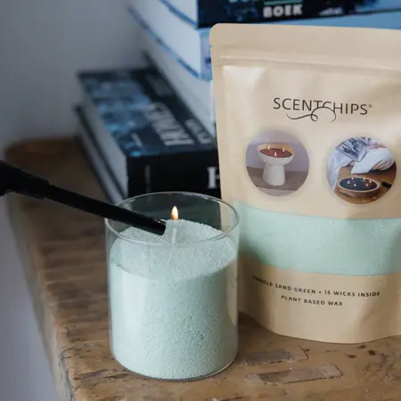 Scentchips kaarsenzand 250gr groen - afbeelding 6