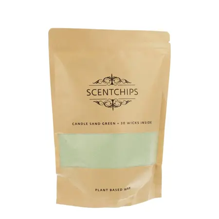 Scentchips kaarsenzand 500 gr groen - afbeelding 1