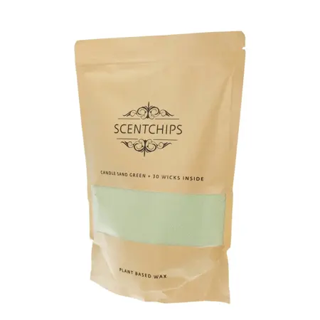 Scentchips kaarsenzand 500 gr groen - afbeelding 2