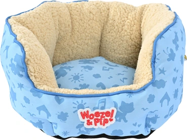 Slaapmand rond Woezel en Pip d40cm blauw