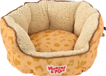 Slaapmand rond Woezel en Pip d40cm geel