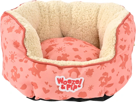 Slaapmand rond Woezel en Pip d40cm roze - afbeelding 1