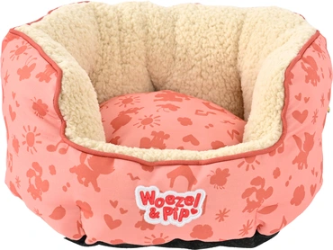 Slaapmand rond Woezel en Pip d40cm roze