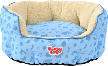 Slaapmand rond Woezel en Pip d60cm blauw