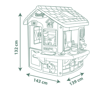 Smoby Speelhuis Mud Cooking House afmetingen