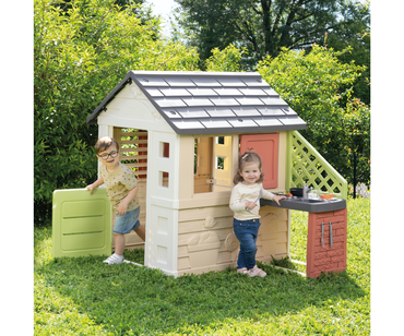 Smoby Speelhuis Nature met keuken sfeer