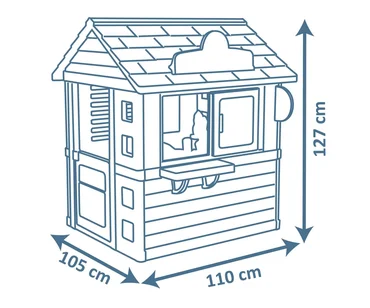 Smoby speelhuis sweety corner formaat