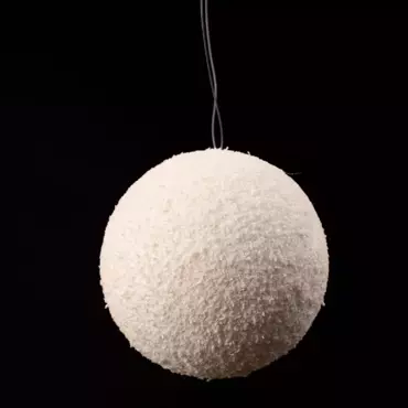 Sneeuwballen foam hang d8cm wit 6st