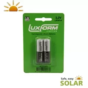 Solar batterij 600mah 3.2v aa 2st - afbeelding 1