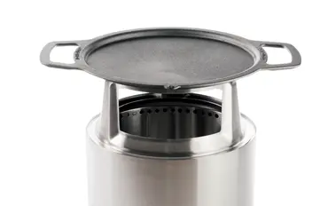Solo Stove adapter + plancha voor Ranger uit rvs en gietijzer ø 36.1cm