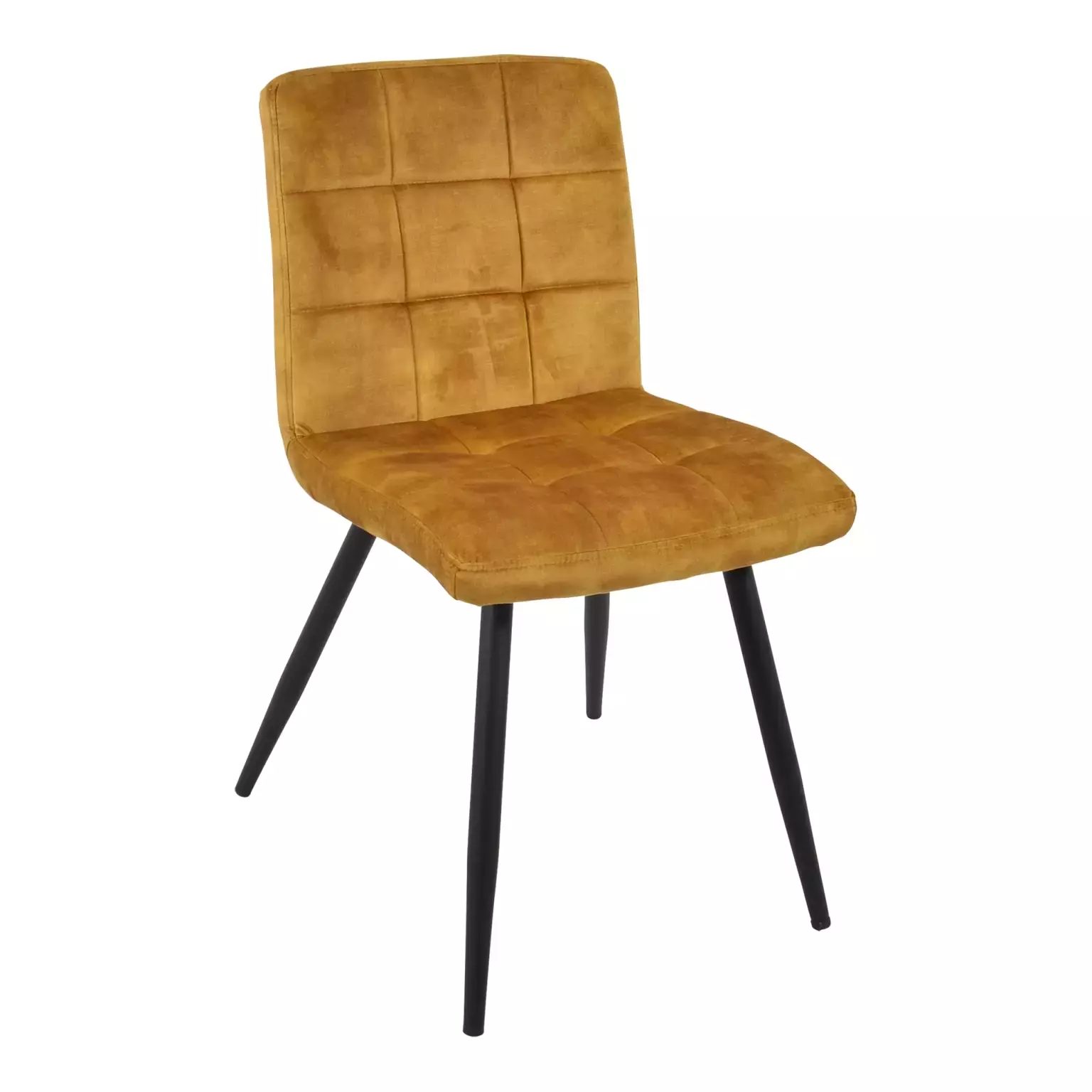 Stoel Velvet Okergeel