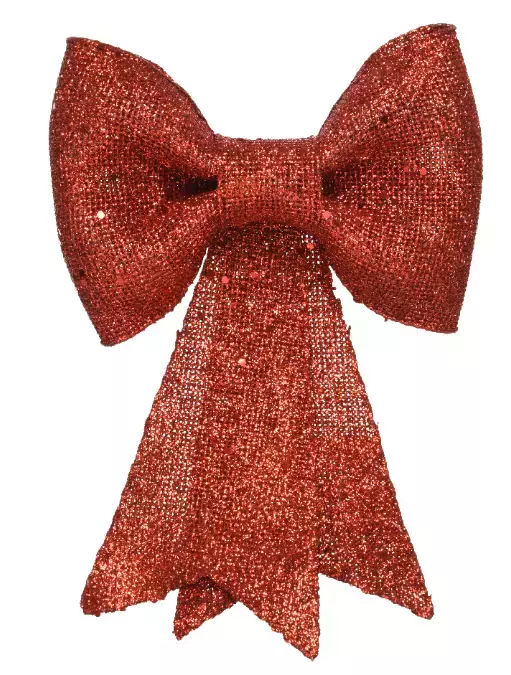 Strik glitter l23b31cm rood