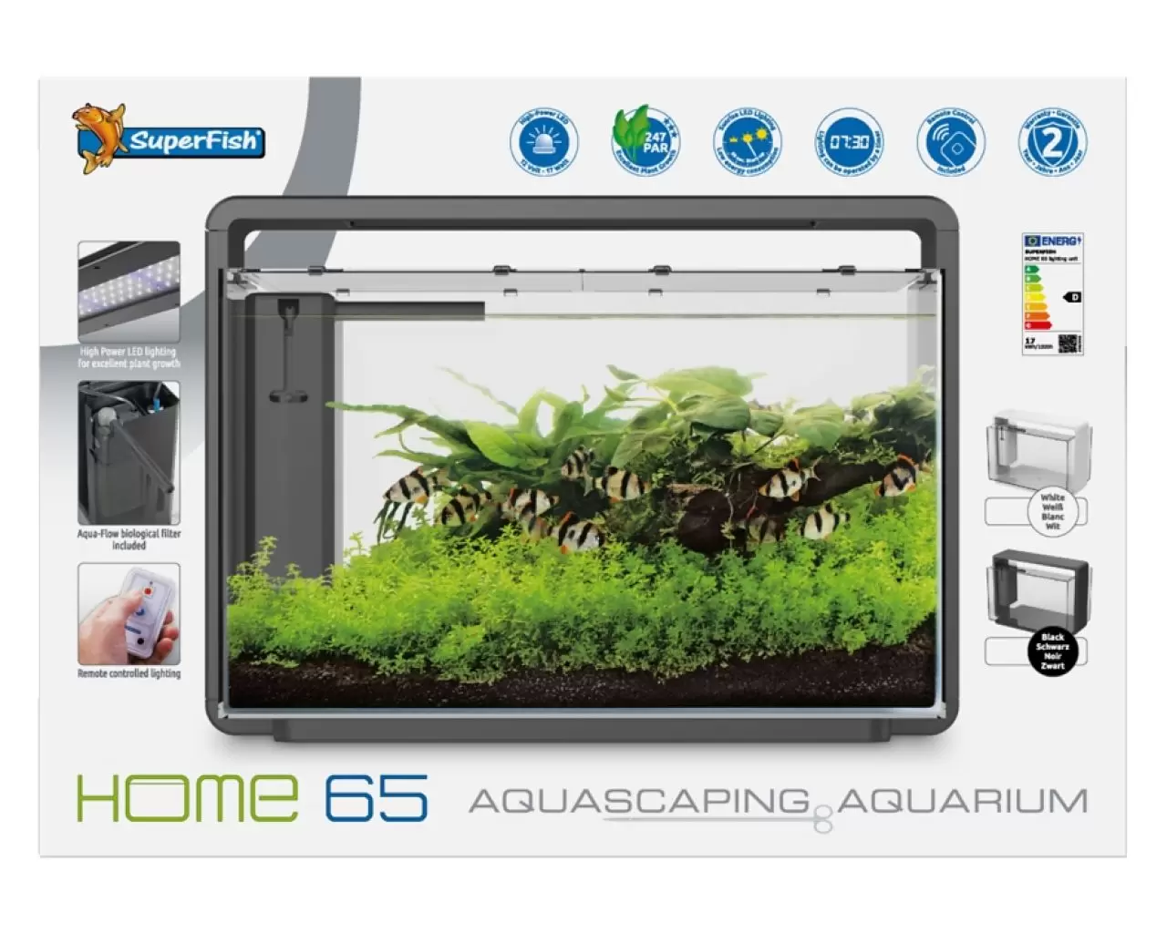 Superfish Home 65 aquarium zwart Top Tuincentrum