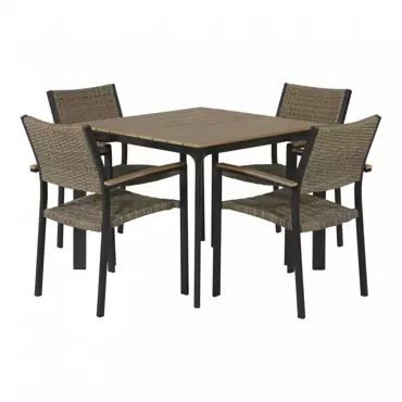 Dining Tuintafel Arezzo 90x90cm met stoelen