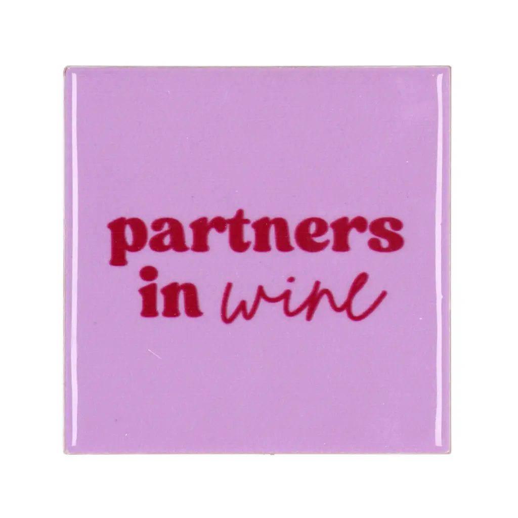 Tegeltje Partners Paars 10X10X1CM