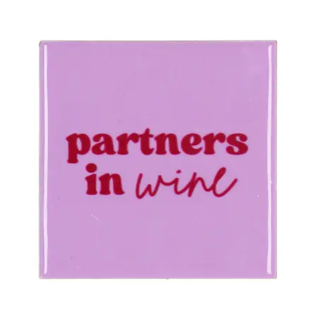 Tegeltje Partners Paars 10X10X1CM