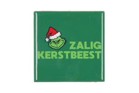Tegeltje zalig kerstbeest 10x10x1cm