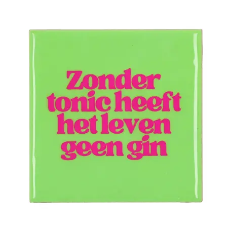 Tegeltje Zonder Tonic Groen 10x10x1cm