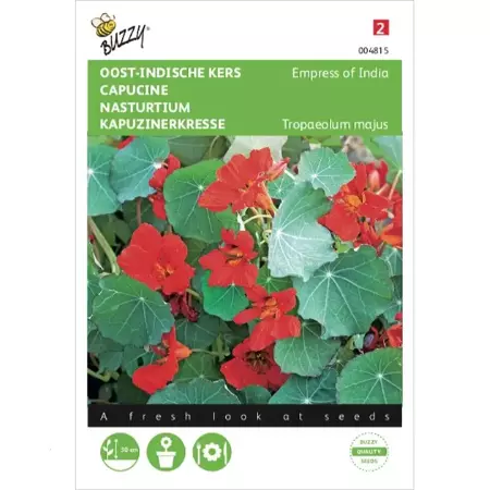 Tropaeolum, Oost-Indische kers Empress of India - afbeelding 1