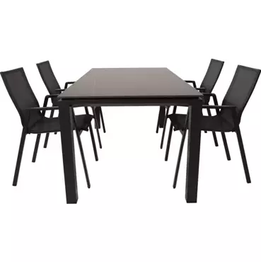 Tuin Stapelstoel Tarragona Negro met tafel