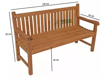 Tuinbank Teak Hout  150cm - afbeelding 2