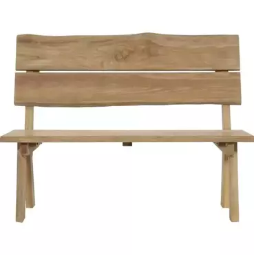 Tuinbank teak boomstam 130cm