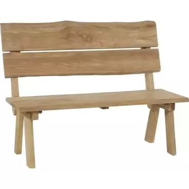 Tuinbank teak boomstam 130cm