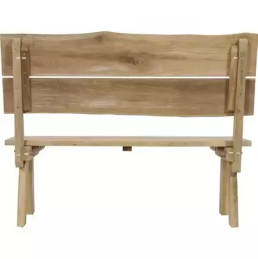 Tuinbank teak boomstam 130cm