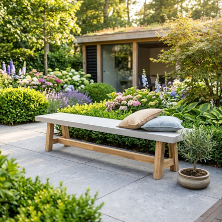 Tuinbank Veltis Betonlook 250x40cm - afbeelding 2