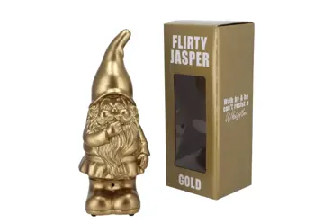 Tuinkabouter Flirty Jasper met Geluid Goud