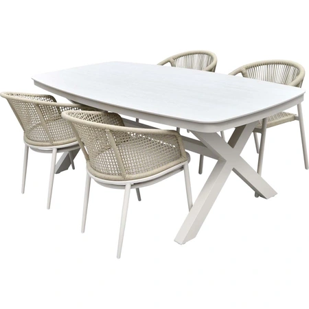 Tuintafel davos crema deens ovaal 200x100cm - afbeelding 4