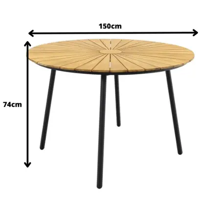 Tuintafel Vita Lavras Dave Teak - 150cm