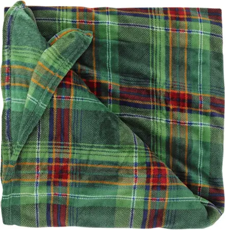 Unique Living plaid victor 200x150cm donkergroen