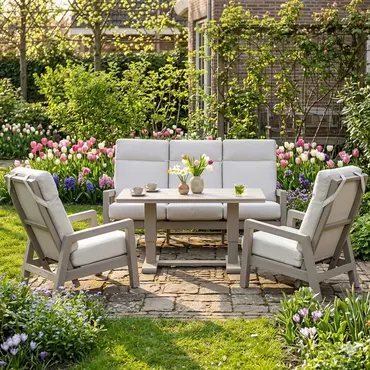 Valerio Loungeset Taupe - afbeelding 2