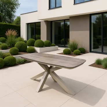 Valerio Tafel 220 x 100 cm Taupe - afbeelding 5