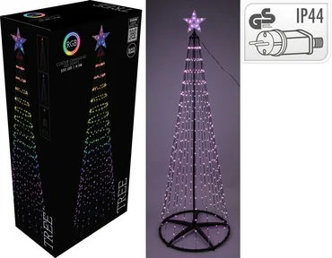 Verlichte boom | 550 LED | 3 meter |  RGB zwart frame - afbeelding 1