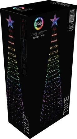 Verlichte boom | 550 LED | 3 meter |  RGB zwart frame - afbeelding 2