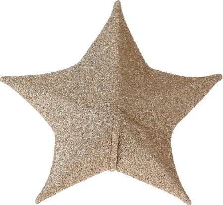 Verlichte ster | 30 LED | 50 centimeter | stof goud - afbeelding 3