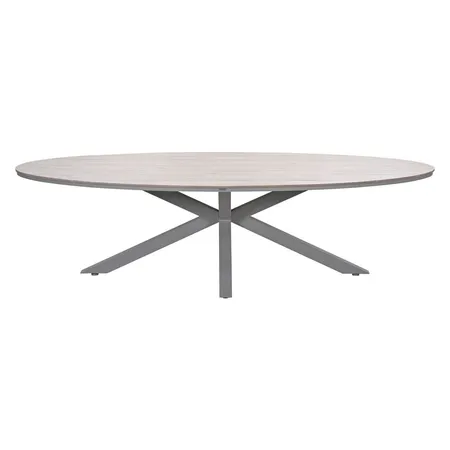 Vita Edison Tuintafel 280cm Taupe zijkant