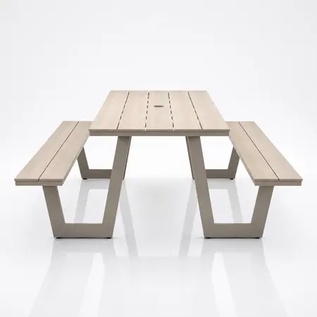 Vita Massa Rechthoekige picknicktafel - Taupe - afbeelding 1