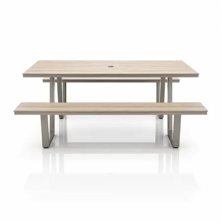 Vita Massa Rechthoekige picknicktafel - Taupe - afbeelding 3