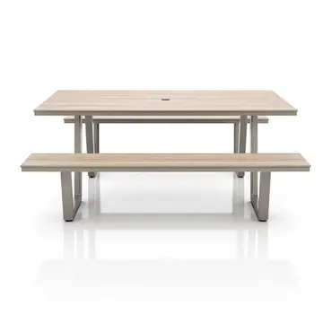 Vita Massa Rechthoekige picknicktafel - Taupe - afbeelding 3