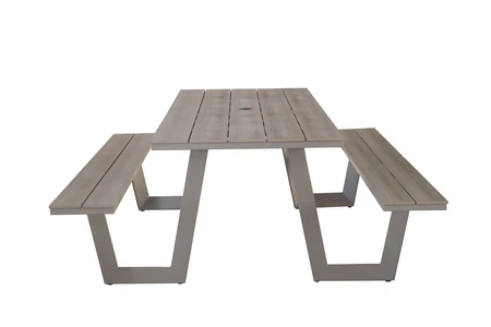 Vita Massa rechthoekige picknicktafel XL - Taupe | Pre-order - afbeelding 1