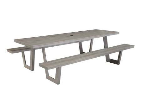 Vita Massa rechthoekige picknicktafel XL - Taupe | Pre-order - afbeelding 2