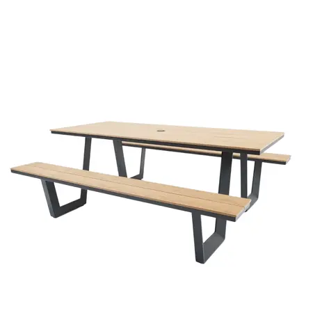 Vita Massa rechthoekige picknicktafel - zwart (pre-order) - afbeelding 1