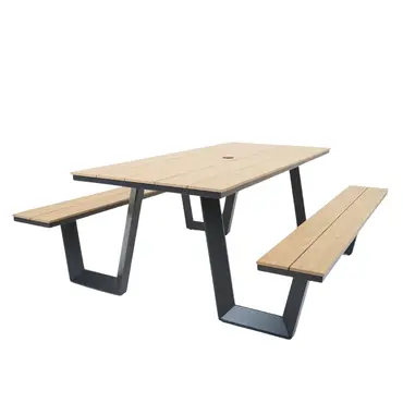 Vita Massa rechthoekige picknicktafel - zwart (pre-order) - afbeelding 2
