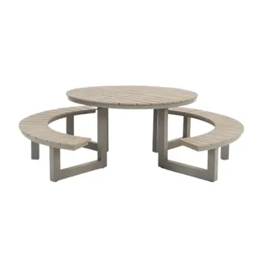 Vita Massa Ronde picknicktafel - Taupe 